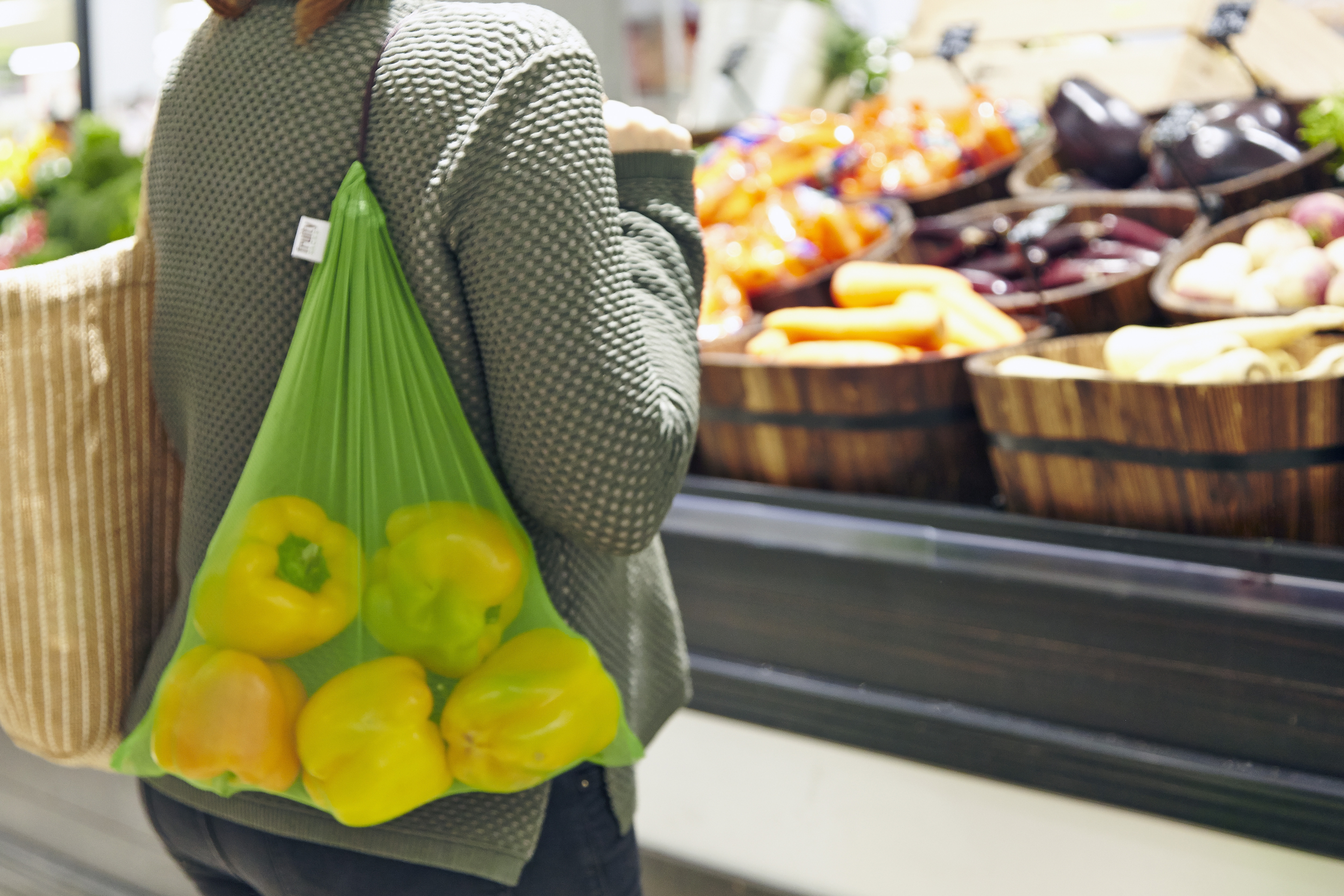 using fruity sacks over shoulder