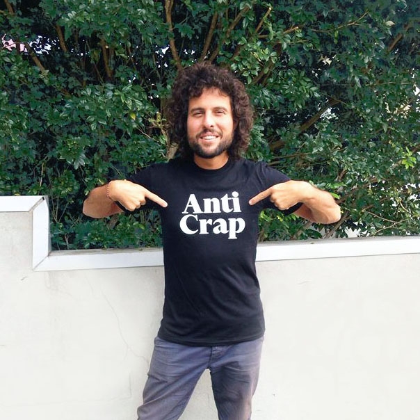 paul in anti-crap tshirt